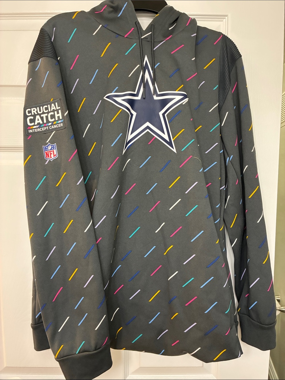 Dallas Cowboys Gray Crucial Catch Hooded Sweatshirt